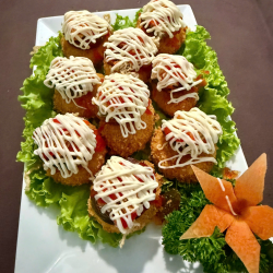 Đậu hũ chà bông trứng bắc thảo