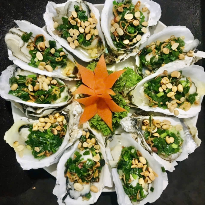 Hàu nướng mỡ hành